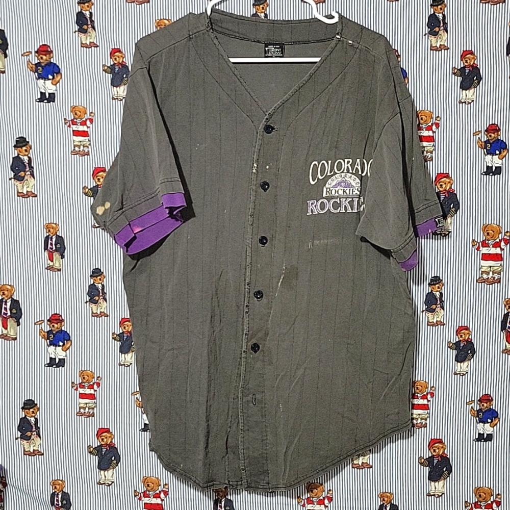 Vintage Colorado Rockies FRONT ROW BY SALEM SPORTSWEAR BASEBALL JERSEY